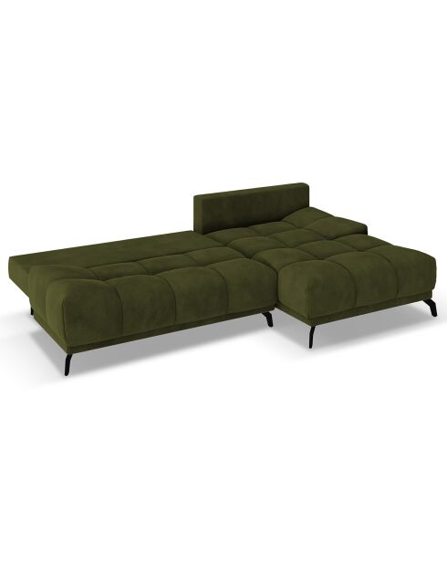 Canapé d'angle Droit Convertible avec Coffre Cirrus 5 Places vert - 290x182x90 cm